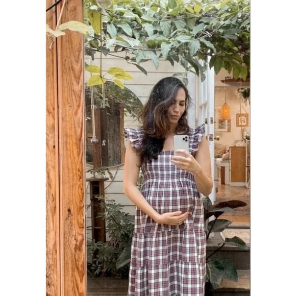 💕HILL HOUSE💕 Ellie Nap Dress ~ Multi-Color Tartan Plaid Print Large - Picture 4 of 16